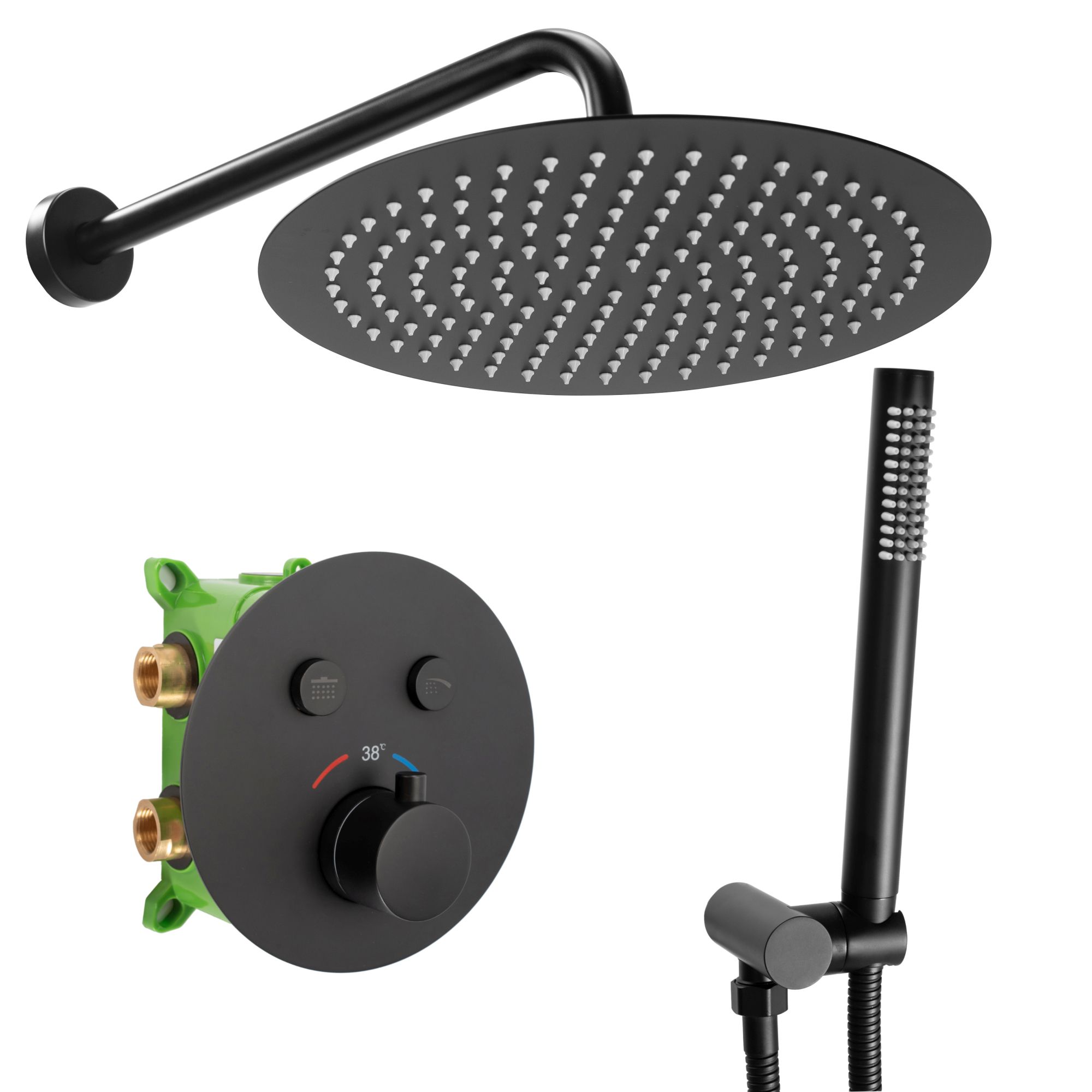 Душевая система Rea Miler Black, REA-P6713