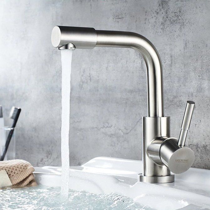 Смеситель для умывальника из нержавеющей стали Ledeme L1098-4