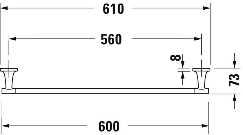 Полотенцедержатель Duravit Starck T 610, 0099421000