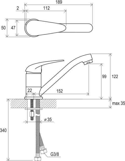 Смеситель для кухни Ravak Suzan SN 015.00, X070009