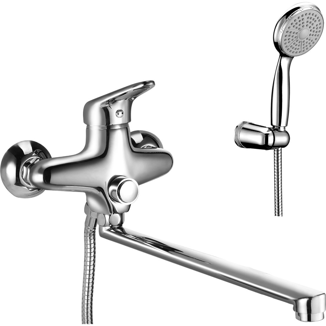 Смеситель универсальный с плоским изливом 350 мм Lemark Luna, LM4157C