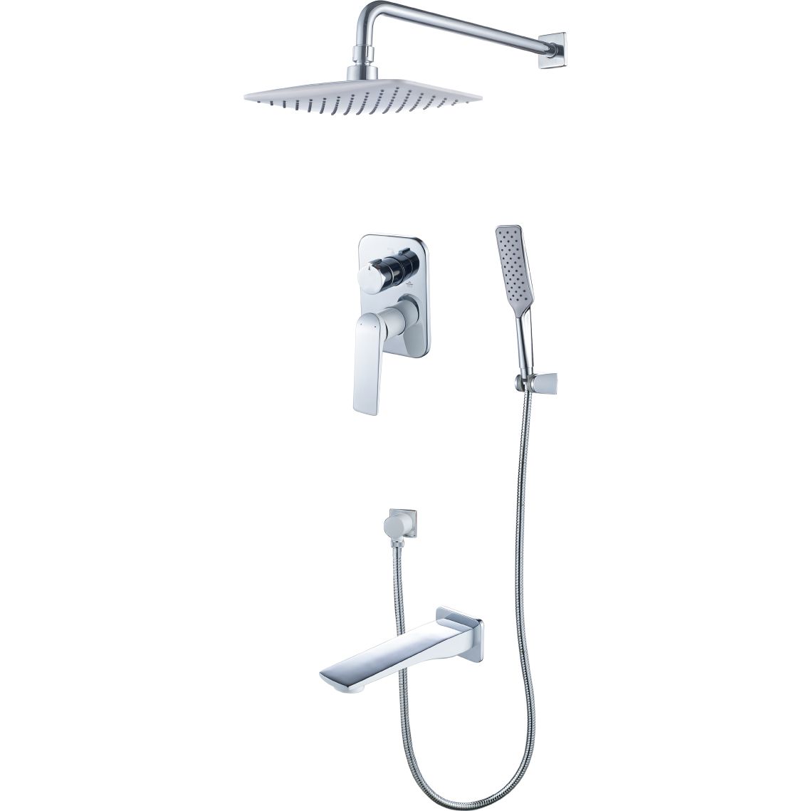 Смеситель для ванны и душа встраиваемый с дополнительной 1-функциональной лейкой Lemark Allegro, LM5922CW