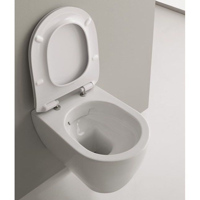 Унитаз подвесной безободковый белый Scarabeo Moon, 5520CL