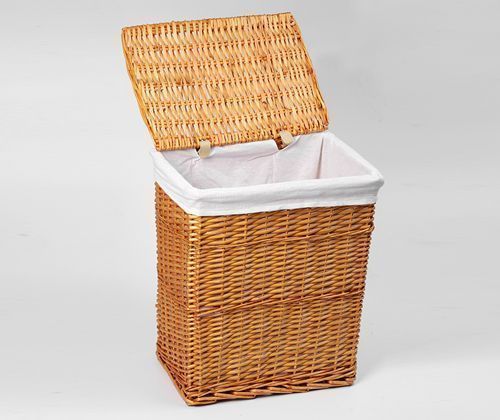 Плетеная корзина для белья с крышкой WasserKRAFT Ammer, WB-370-M
