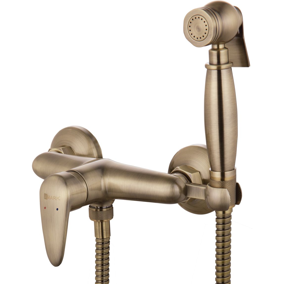 Смеситель настенный с гигиеническим душем Lemark Pramen, LM3318B