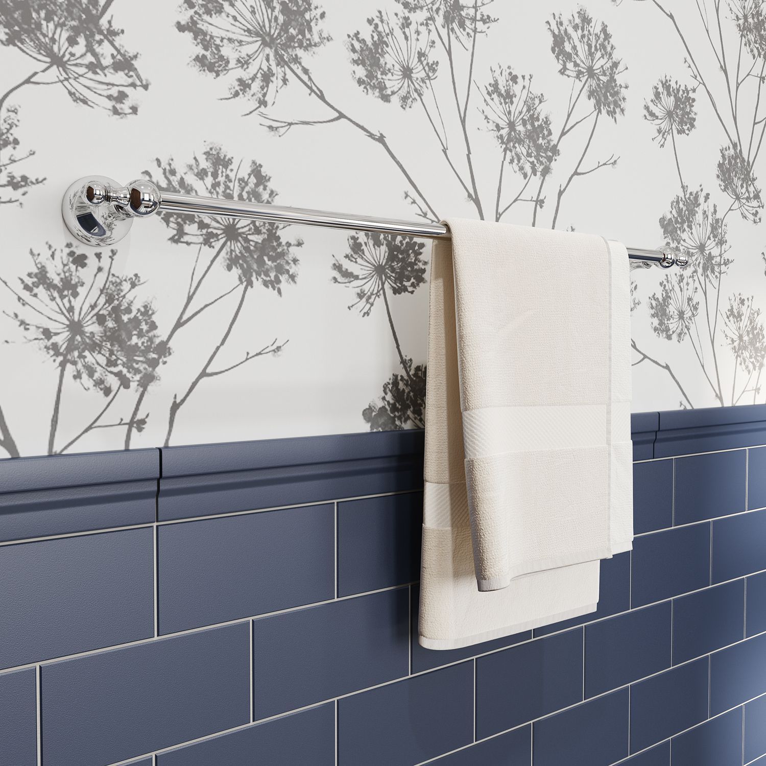 Полотенцесушитель одинарный, сплав металлов, Iddis Retro, RETSS10i49