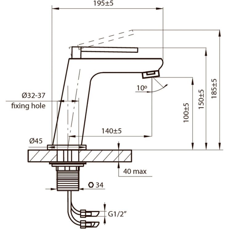 Смеситель для раковины Ahti Lappi, LP201001