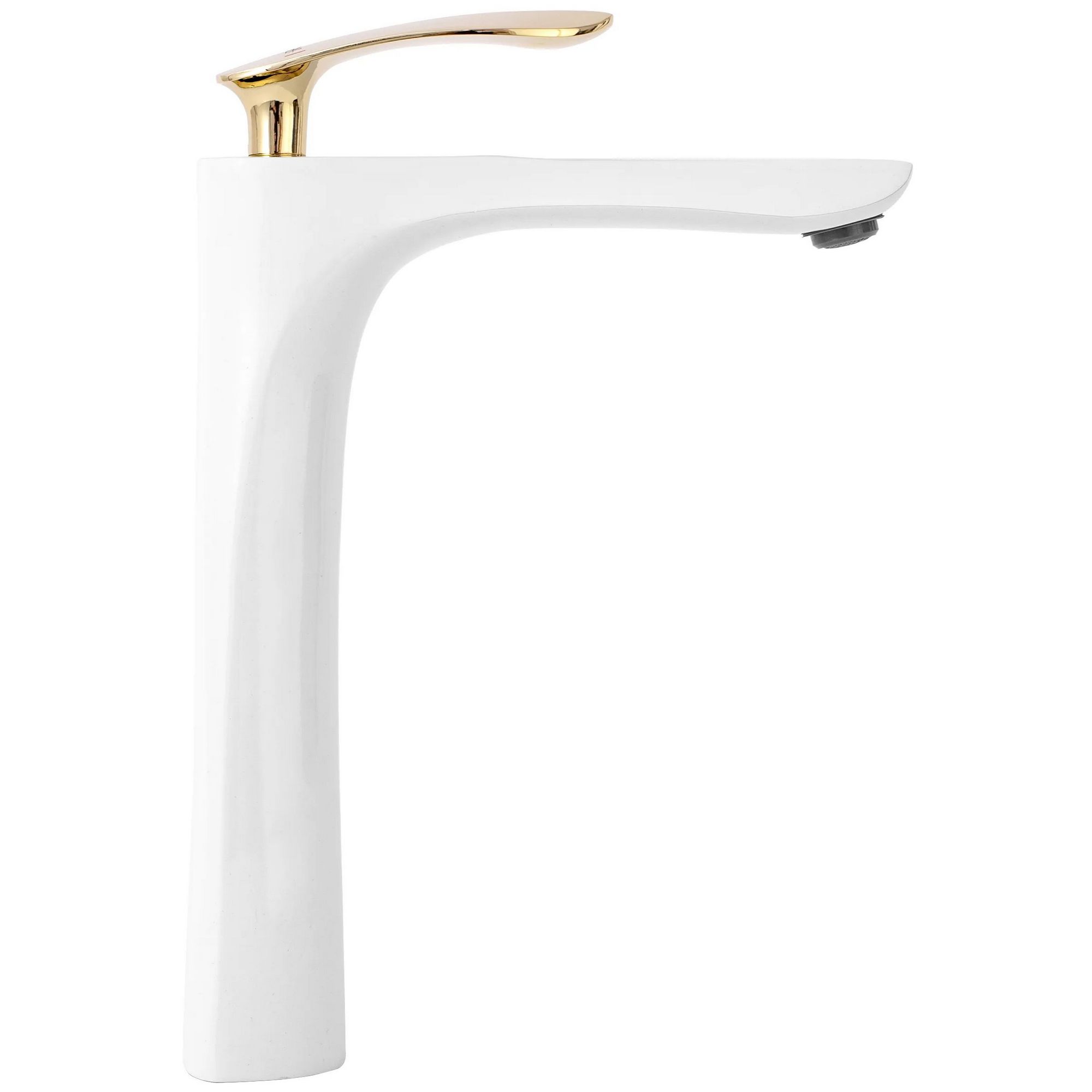 Смеситель для умывальника высокий Rea Orbit White/Gold, REA-B2053