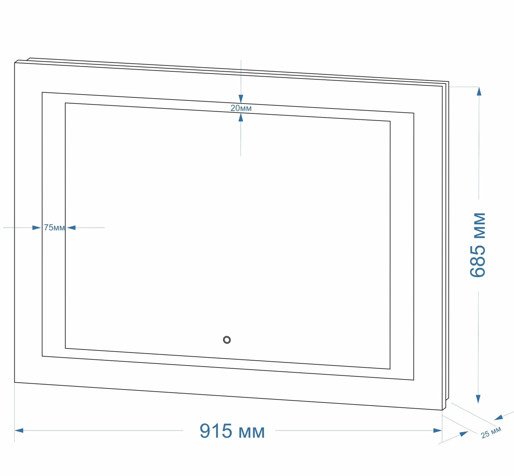 Зеркало Континент Quattro LED 91.5x68.5