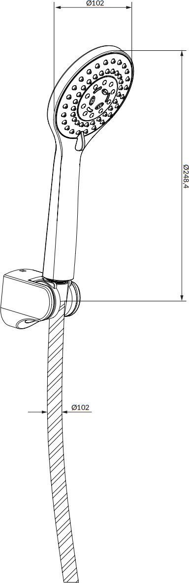 Душевой гарнитур точечный Omnires, YOSEMITE-PBL