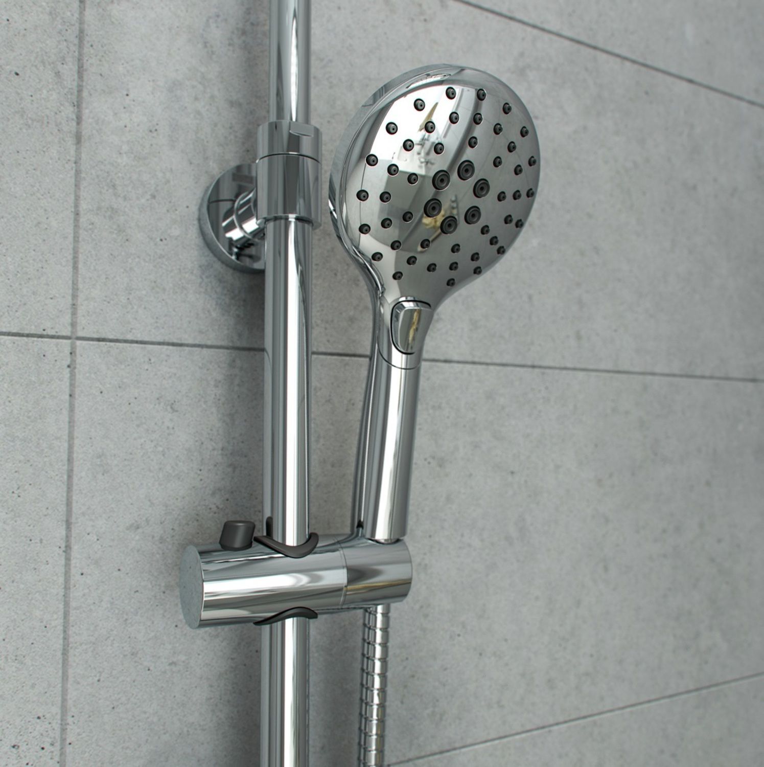 Душевой гарнитур с верхней лейкой, хром, Iddis Ray, RAYSB3Fi76