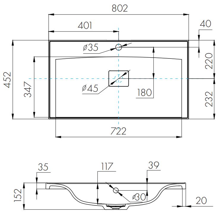 Раковина Акватон Айрис М 80, 1A73263KAG010