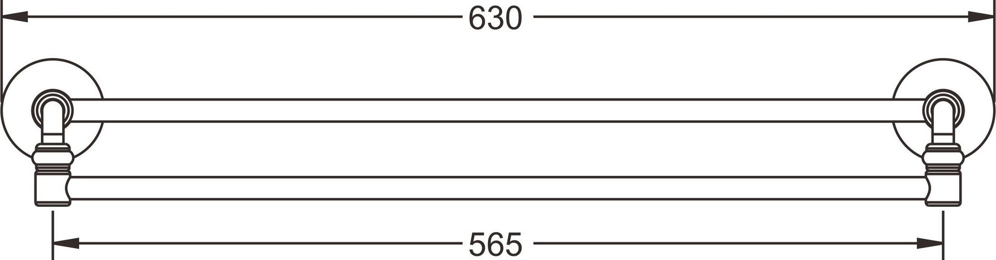Полотенцедержатель двойной Rose, RG1227