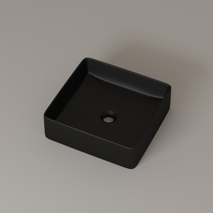 Умывальник накладной, черный матовый, Iddis Slide 36x36, SLIBM01i27