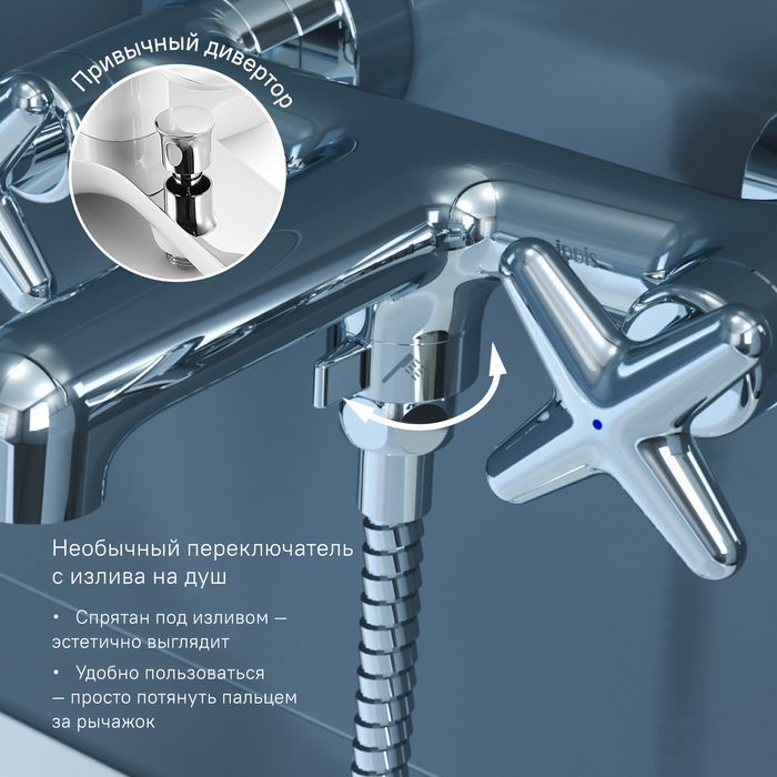 Смеситель для ванны, Iddis Acros, ACRSB02i02WA