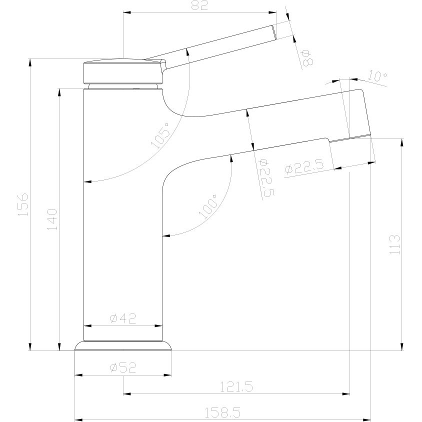 Смеситель для умывальника монолитный Lemark Minima, LM3806C