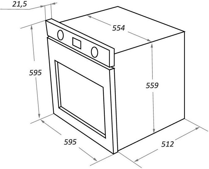 Шкаф духовой электрический Maunfeld, EOEFG.566RIB.RT