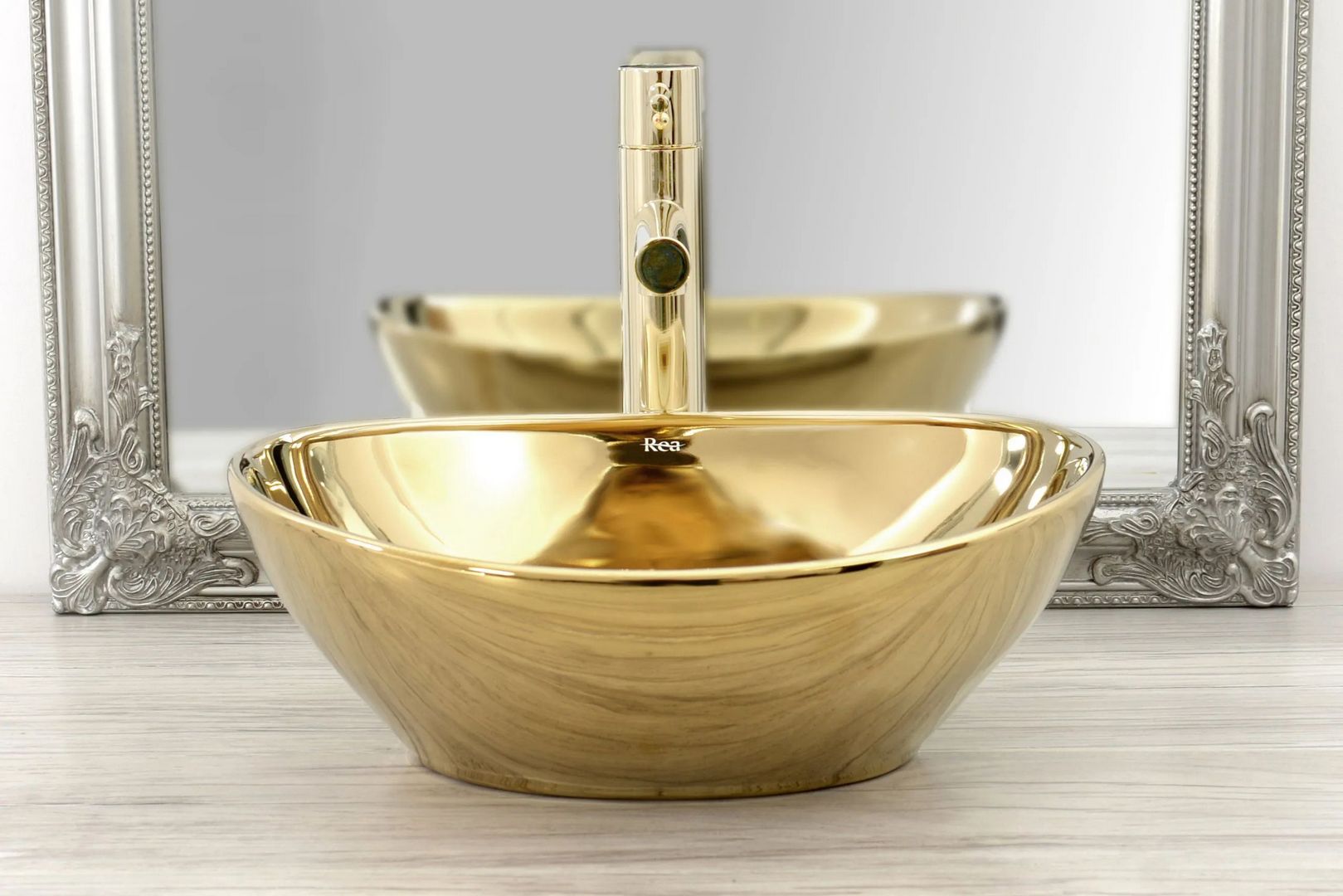 Смеситель для умывальника высокий Rea Tess L.Gold, REA-B8803