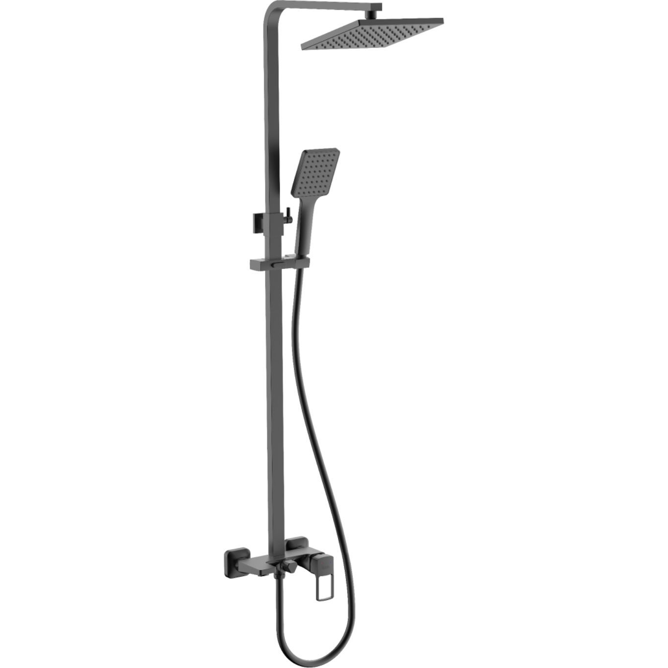 Смеситель с верхним душем, черный, Iddis Bild, BILBL1Fi06