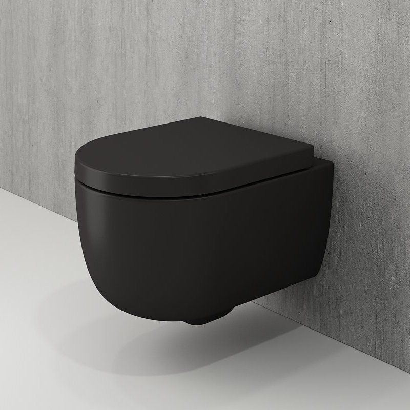 Унитаз подвесной Bocchi V-Tondo Rimless Compacto черный матовый, 1417-004-0129