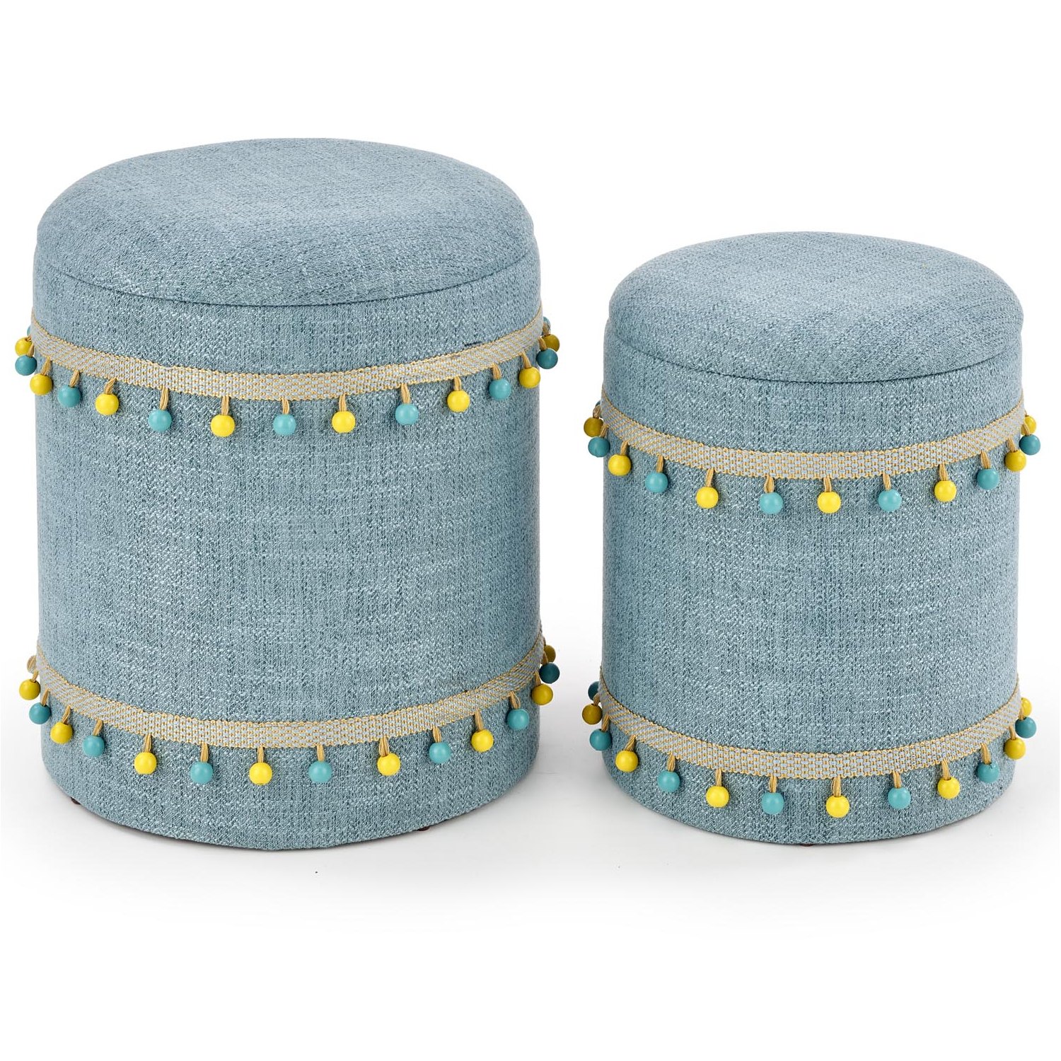 Комплект Halmar Grado (2 пуфа) светло-синий, V-CH-GRADO-PUFA-J.NIEBIESKI