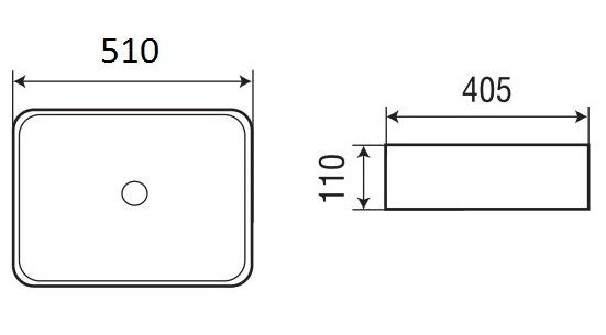 Раковина накладная WeltWasser ELBACH 2178 51x40.5