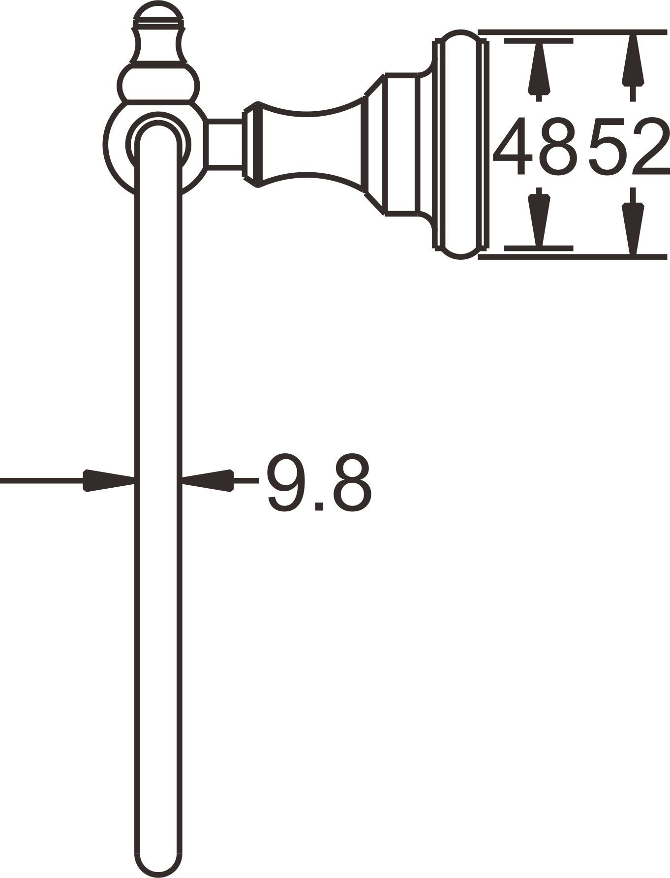 Полотенцедержатель кольцо Rose, RG1106Q