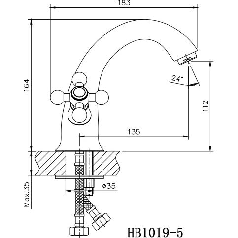 Смеситель для раковины Haiba HB1019-5