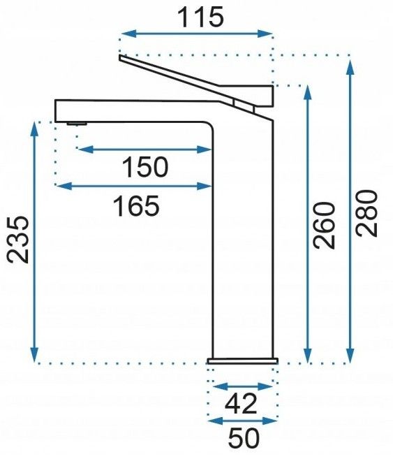 Смеситель для умывальника Rea Duet Black, REA-B4414