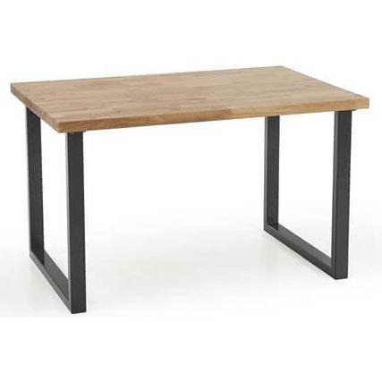 Стол обеденный Halmar Radus 140x85 дуб натуральный/черный, V-PL-RADUS_140-ST-DREWNO_LITE
