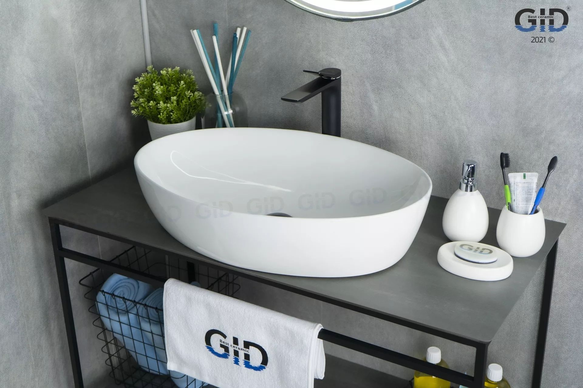 Умывальник Gid N9433 61x41, 51148