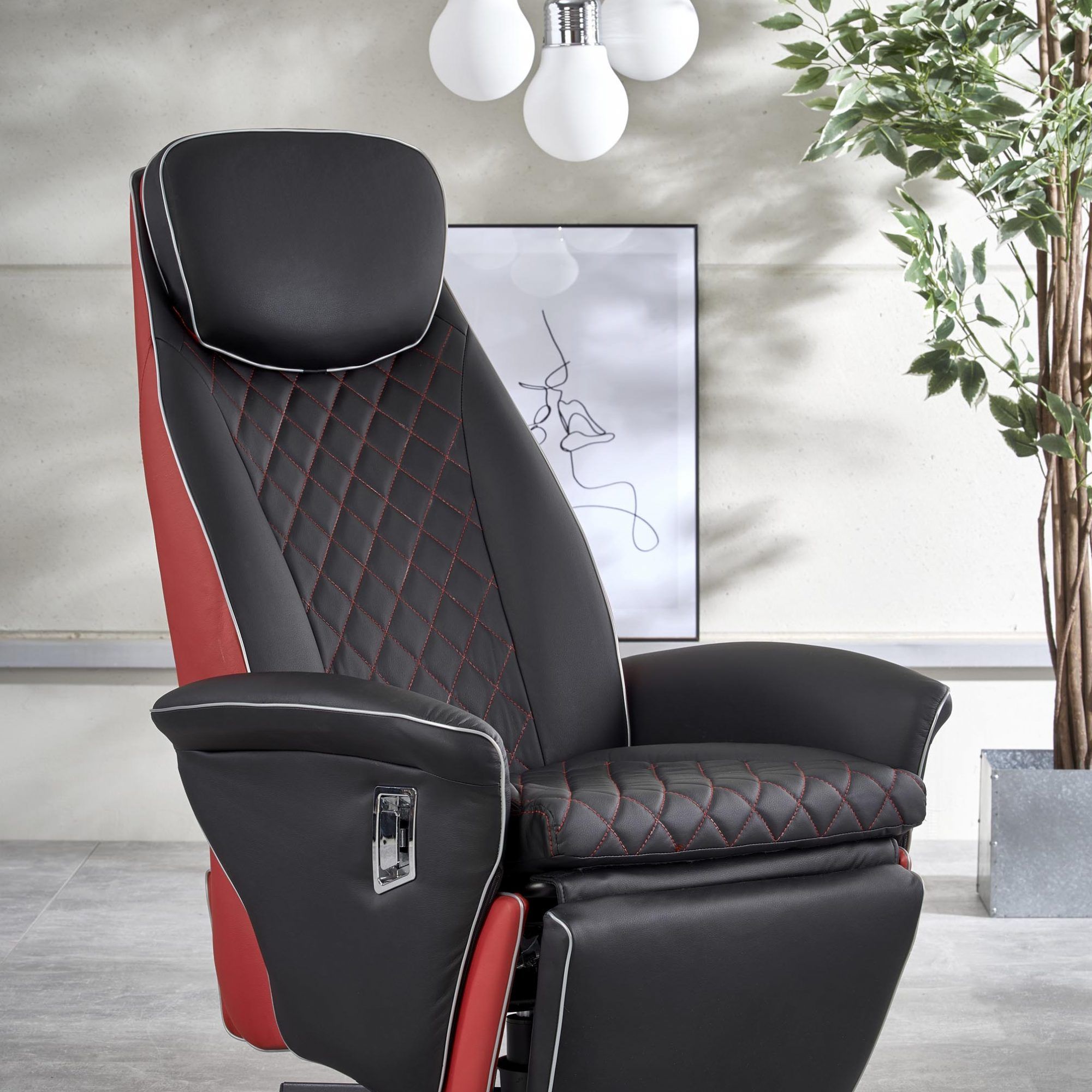 Кресло Halmar Camaro черный/красный, V-CH-CAMARO-FOT