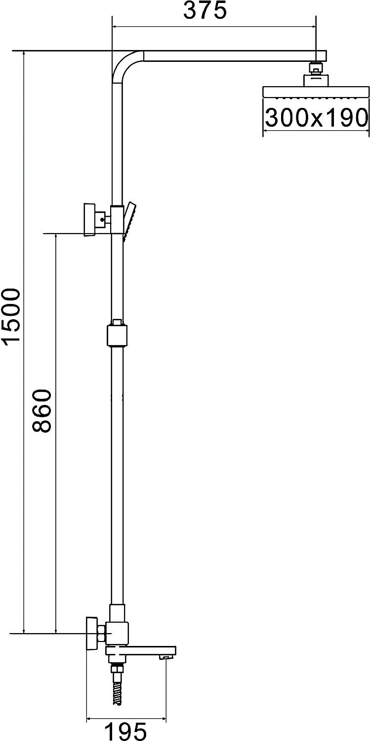 Душевая система Rose, R1096