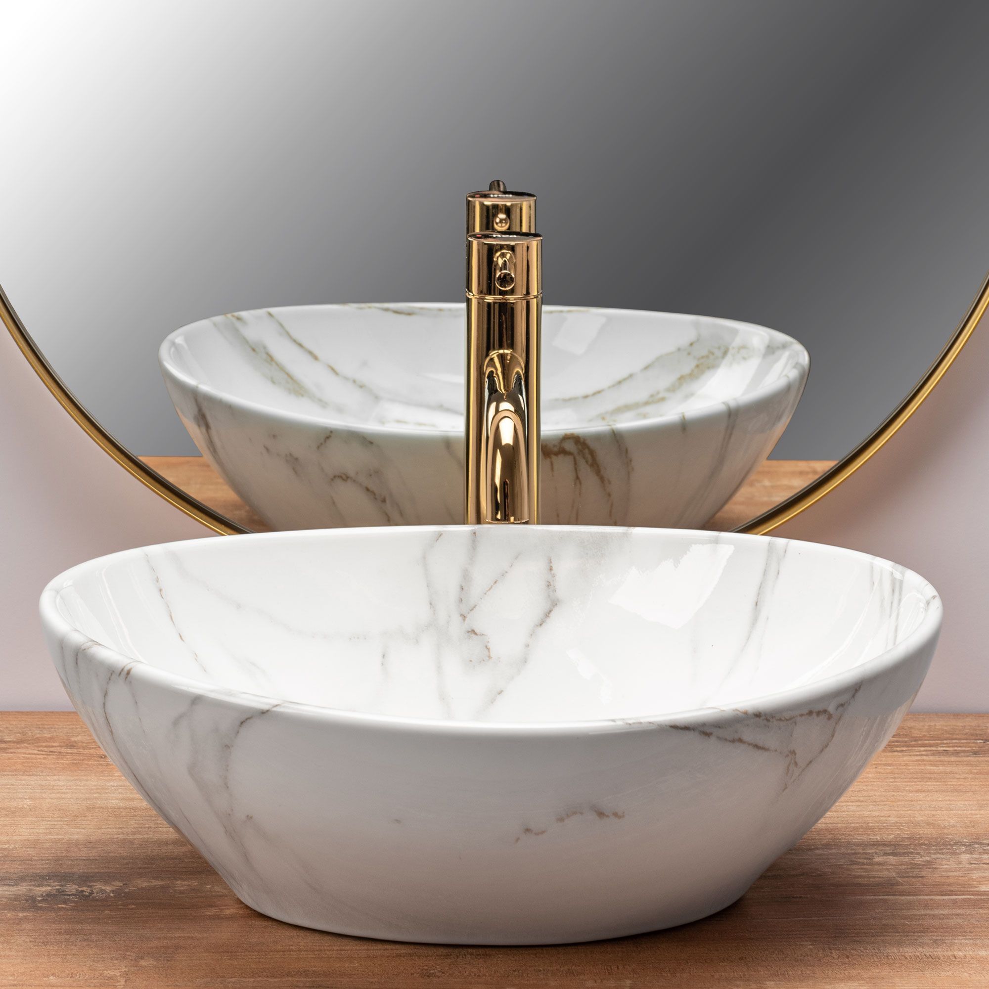 Умывальник Rea Sofia Shiny Aiax 41x34.5, REA-U6597