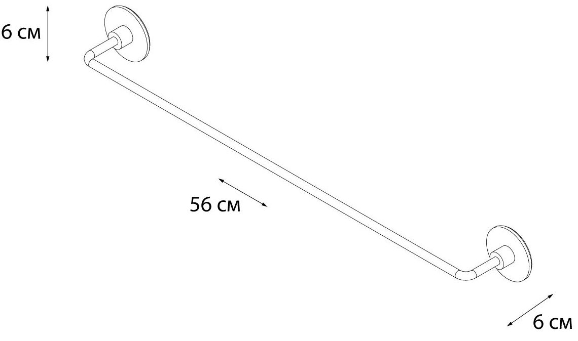 Полотенцедержатель трубчатый Fixsen Round 55 см, FX-92101A