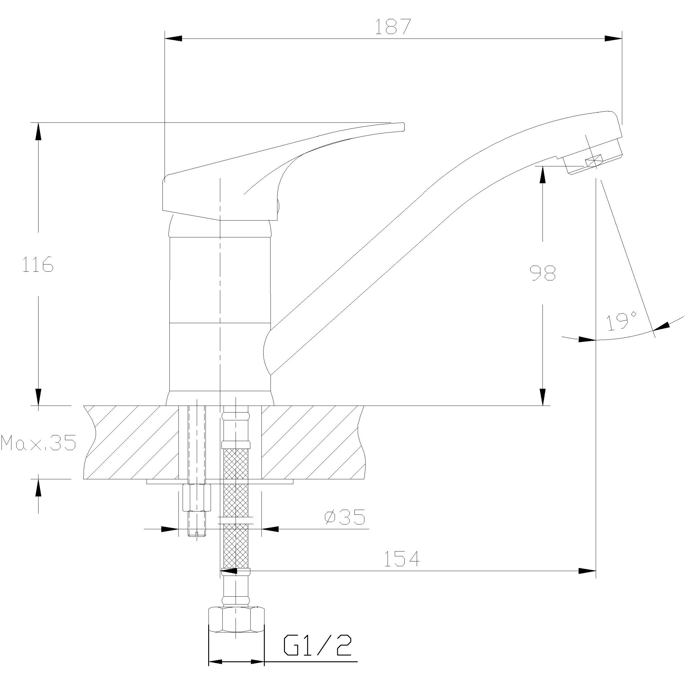 Смеситель для кухни/раковины Haiba HB4513