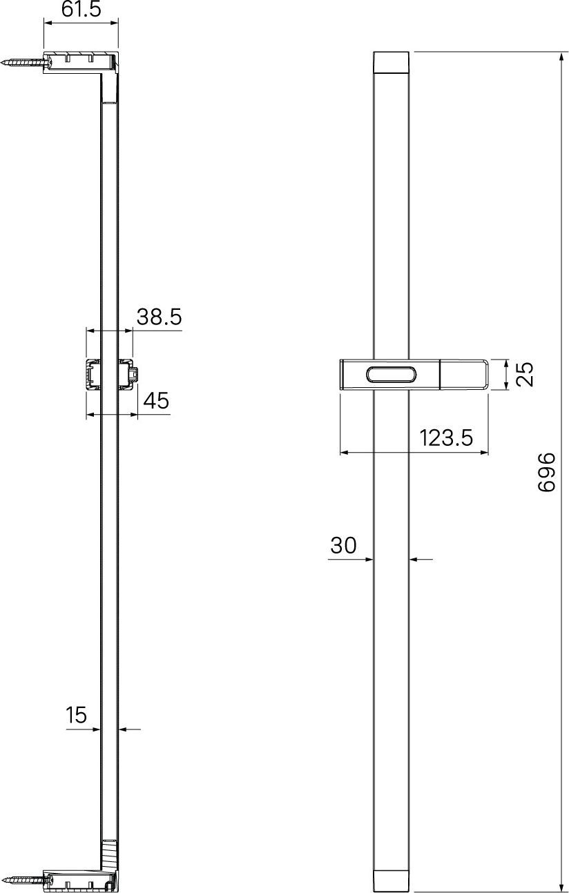 Стойка для душа черная, Iddis Slide, SLI70BLi17