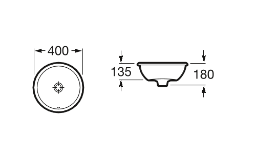 Умывальник встраиваемый Roca Foro 40, A327872000