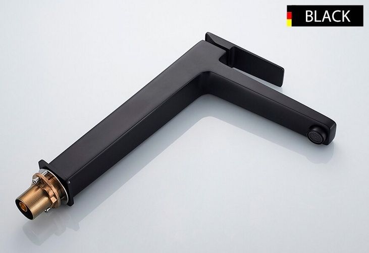 Смеситель для умывальника высокий черный Ledeme L1178B