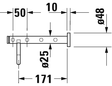 Полотенцедержатель Duravit D-Code 650, 0099251000