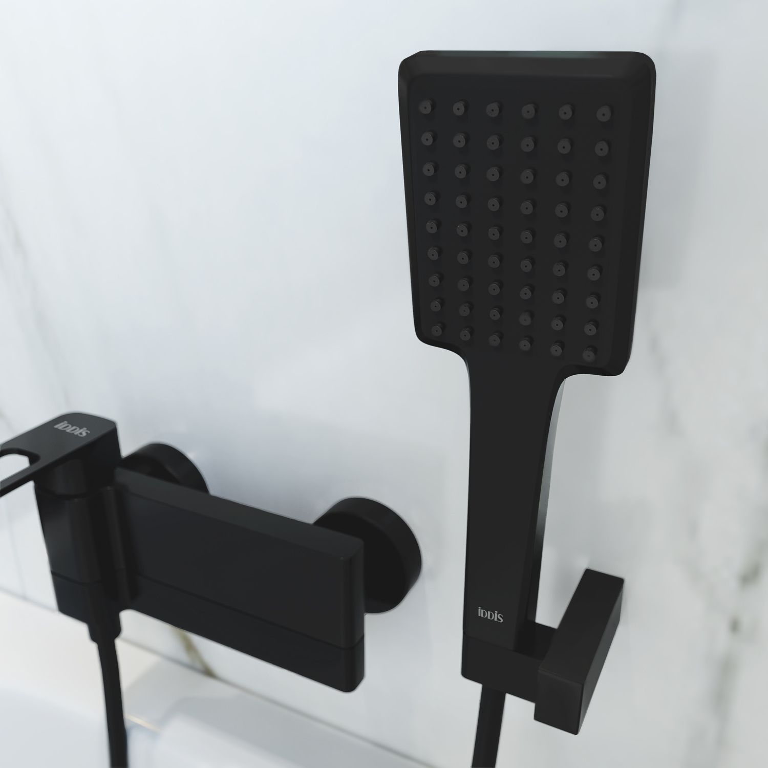 Смеситель для ванны, черный, Iddis Slide, SLIBL00i02