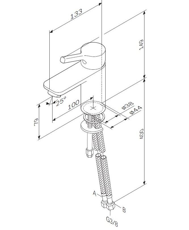 Смеситель для раковины AM.PM X-Joy, F85B02100