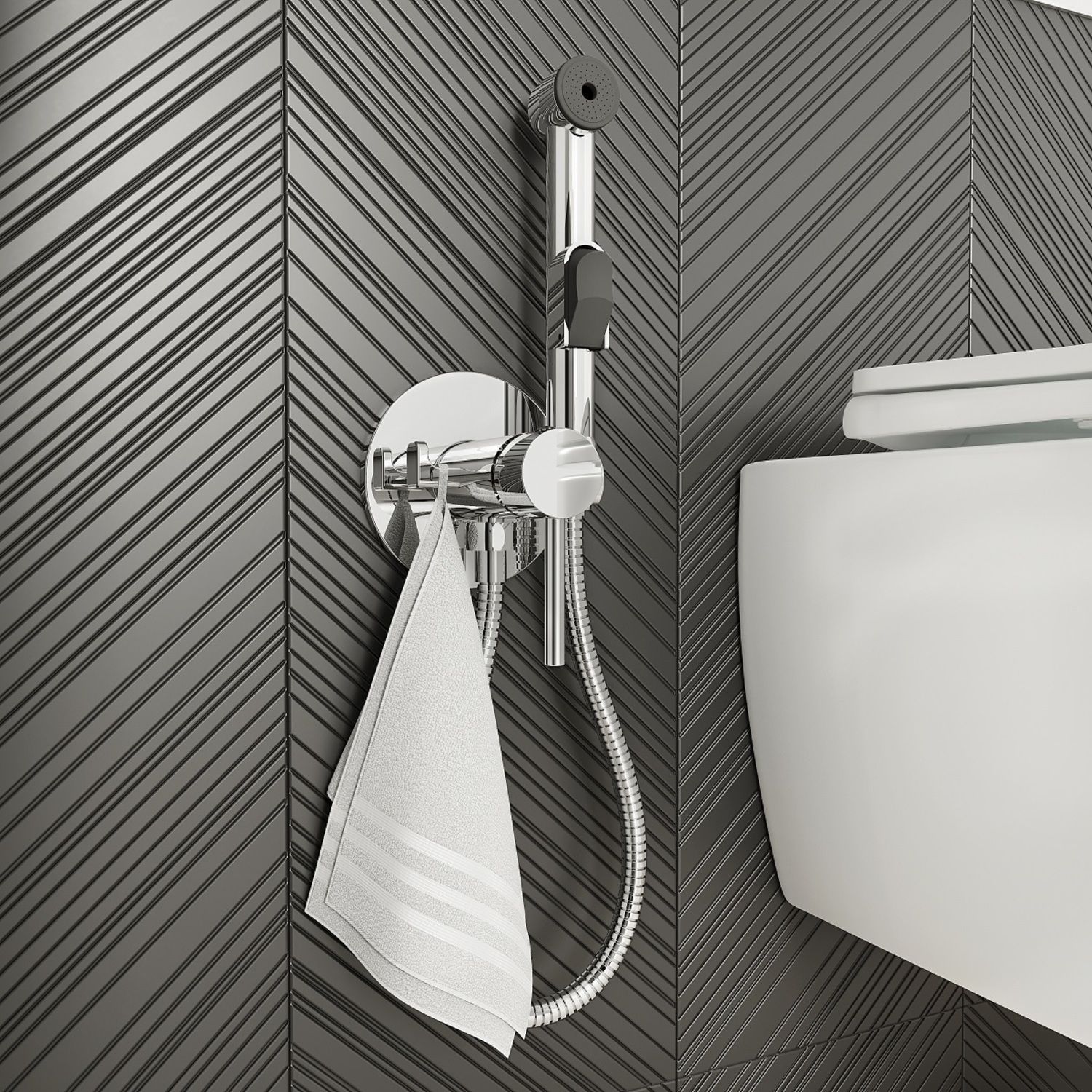 Встраиваемый смеситель с гигиеническим душем, Iddis , 003SBR0i08