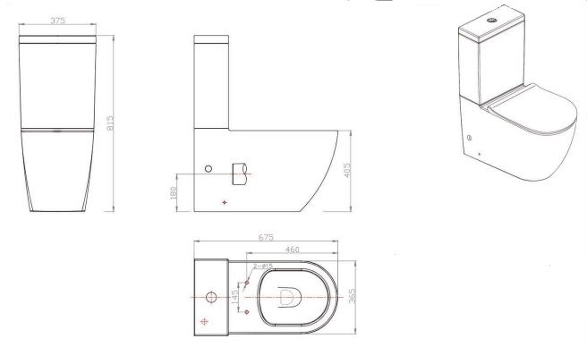 Унитаз-компакт Bravat Gina