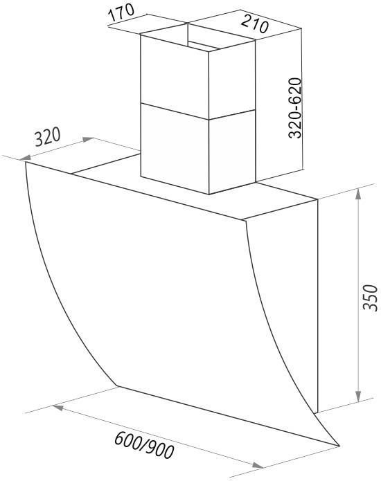 Кухонная вытяжка Maunfeld Sky Star Push 60 черный