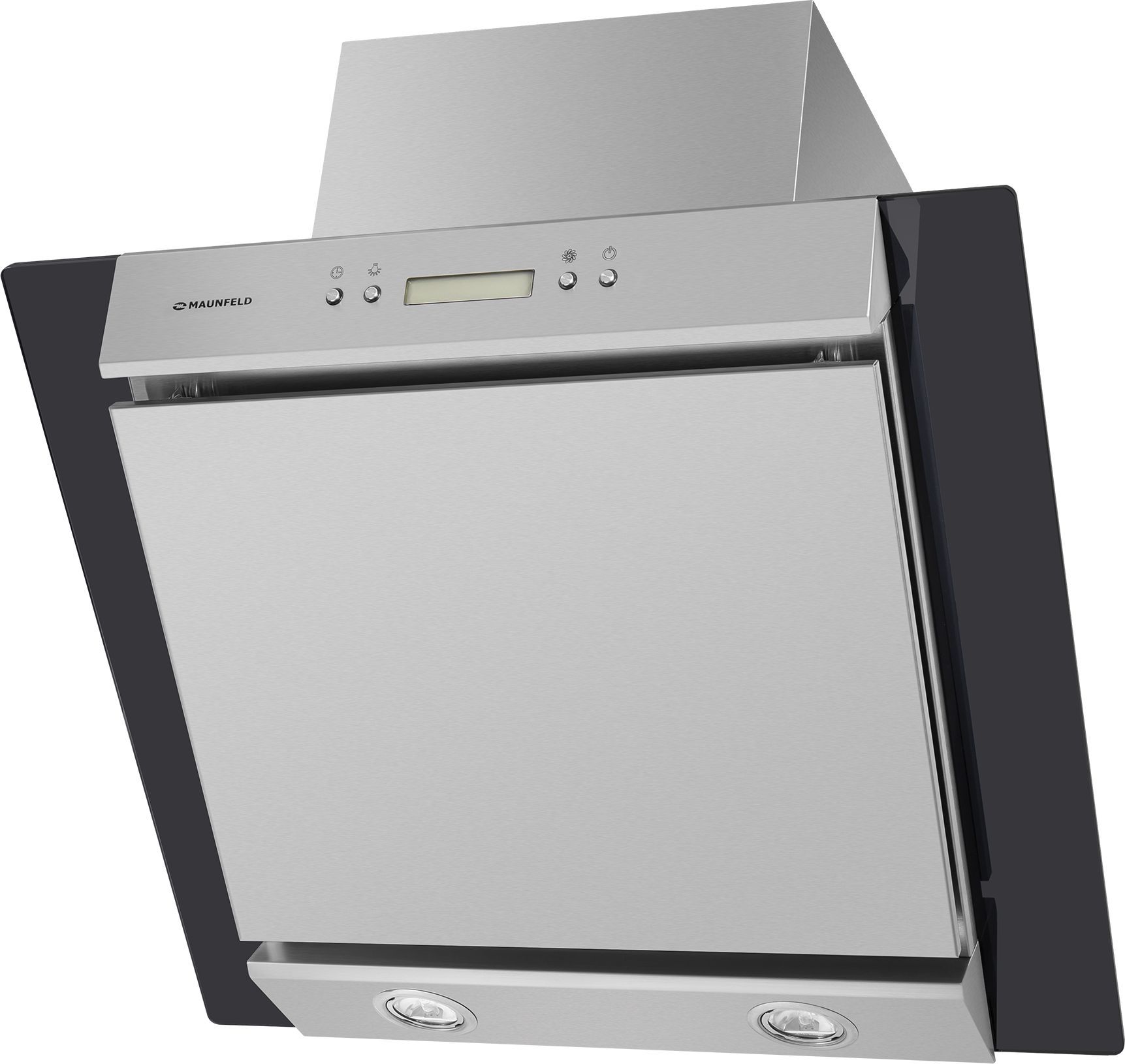 Кухонная вытяжка Maunfeld Gloria 60 нержавеющая сталь/черное стекло, GLORIA 60 INOX GLASS B