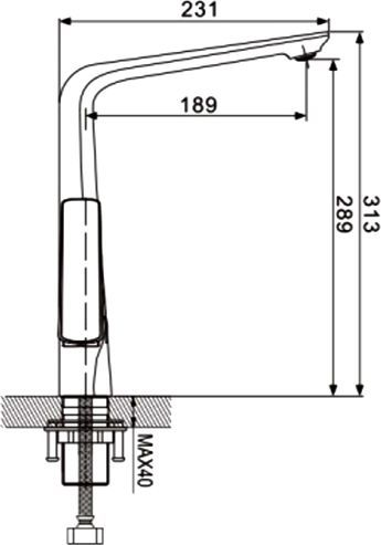 Смеситель для кухни Rose, R1313H