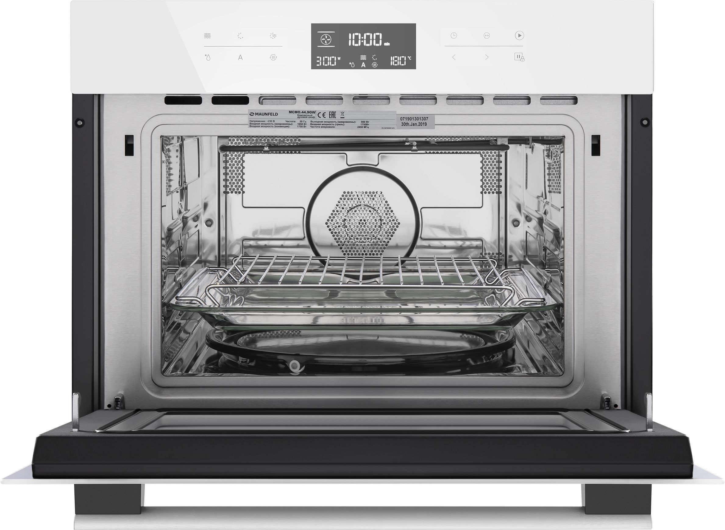 Шкаф духовой электрический с функцией СВЧ Maunfeld, MCMO.44.9GW