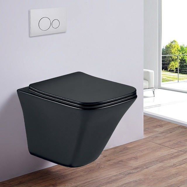 Унитаз подвесной Esbano Luchena Black White