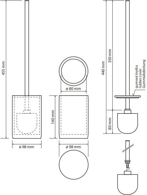 Ершик напольный круглый Bemeta Gamma, 145613320
